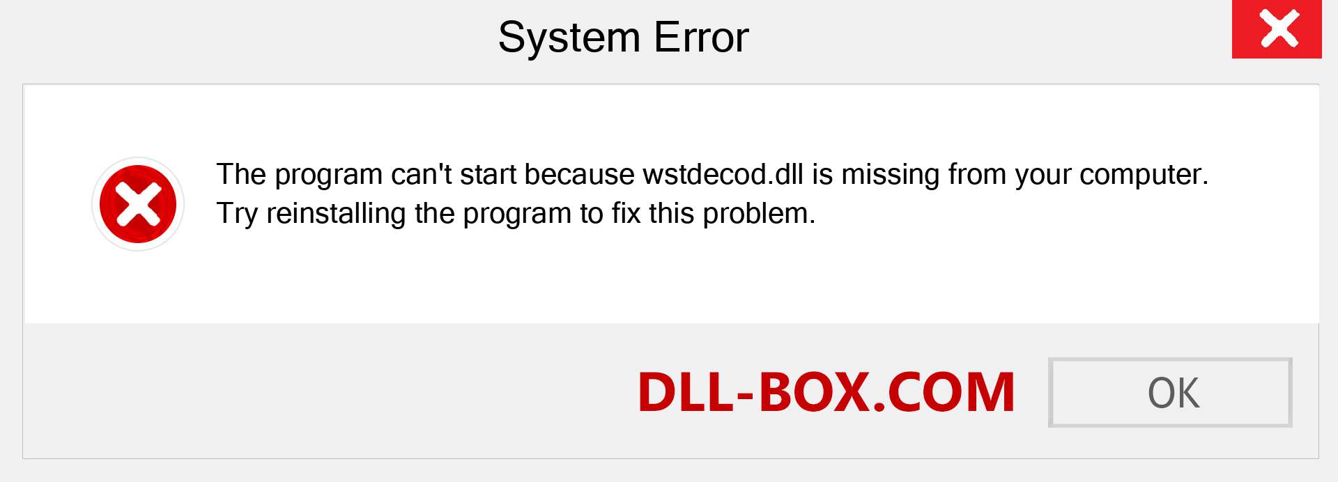  wstdecod.dll file is missing?. Download for Windows 7, 8, 10 - Fix  wstdecod dll Missing Error on Windows, photos, images