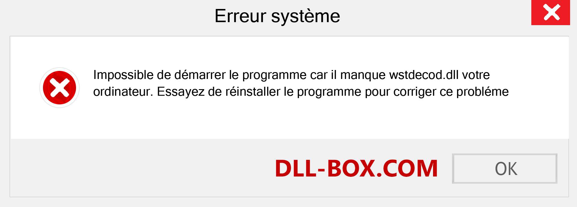 Le fichier wstdecod.dll est manquant ?. Télécharger pour Windows 7, 8, 10 - Correction de l'erreur manquante wstdecod dll sur Windows, photos, images